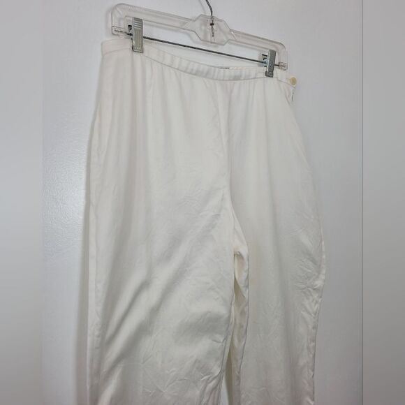 *Flawed* Vintage Giorgio Armani Le Collezioni White Dress Pants High Waist 14 - Picture 2 of 12